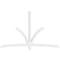 Ekena Millwork Davenport Architectural Grade PVC Gable Bracket, 108"W x 67 1/2"H x 4"D x 4"F, 15/12 Pitch GBP108X68X0404DAV00 - alternate 5